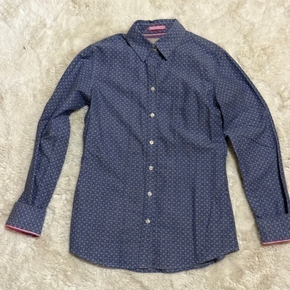 Banana Republic oxford long sleeve button down with anchors  Womens size xs